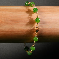 6mm Polar Jade Starry Beaded Bracelet #2402