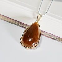 18k Sugar Jade Waterdrop Pendant #2061