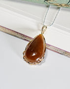 18k Sugar Jade Waterdrop Pendant #2061