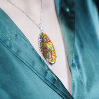 Freeform Ammolite Pendant #1981