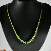 4-10mm Canadian Jade Beaded Necklace #2533