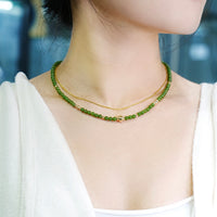 POLAR JADE GRADE AAA JADE BEADED NECKLACE #2232