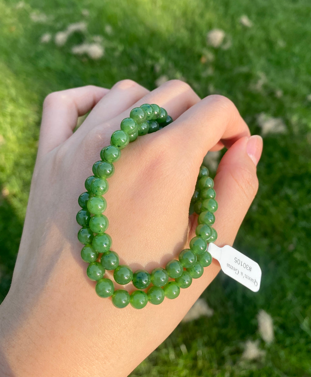 6mm Polar Jade Beaded Bracelet #2503