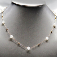 18k White Jade Starry Necklace #1658