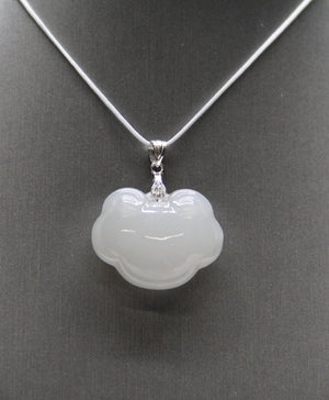 Yanzi Hetian Jade Ruyi Pendant 烟紫玉 #239