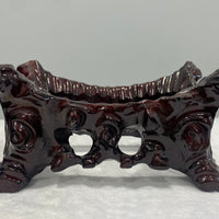 Carved Hollow Solid Wooden Base Stand #9