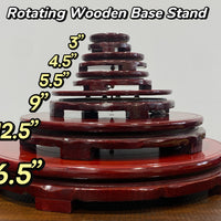 3" Rotating Wooden Base Stand #1