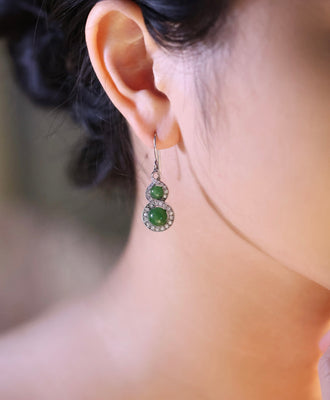 CANADIAN JADE GOURD EARRINGS #1071