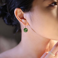 PI STYLE JADE EARRINGS #1078