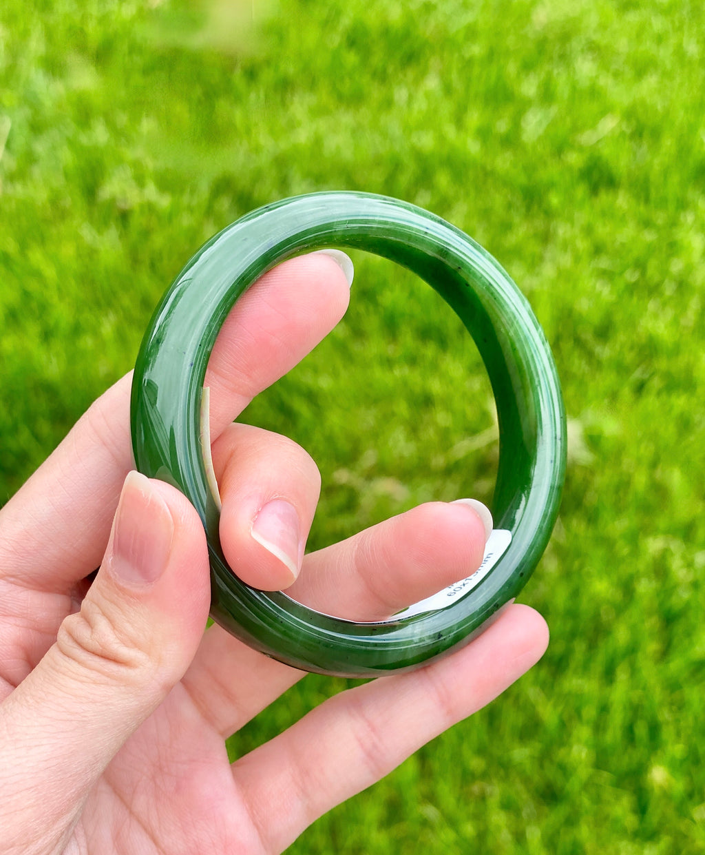 A CANADIAN JADE BANGLE 60MM #2344