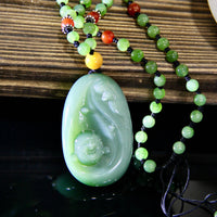 Chatoyant Buddha Jade Necklace #1011