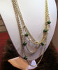 JADE NUGGETS FASHION GOLD CHAIN NECKLACE #1808