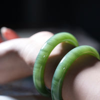 Chatoyant Jade Bangle #1949