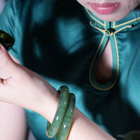 Chatoyant Jade Bangle #1949