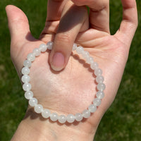 6mm White Jade Bracelet #2423