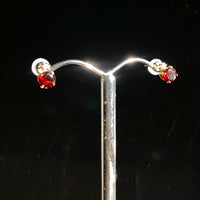 January Earrings - Garnet #2427