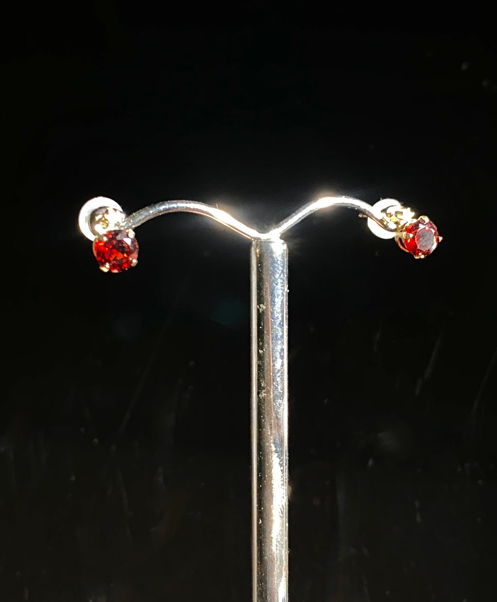 January Earrings - Garnet #2427