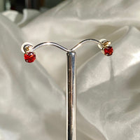 January Earrings - Garnet #2427