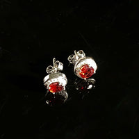 January Earrings - Garnet #1989