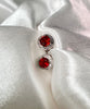 January Earrings - Garnet #1989