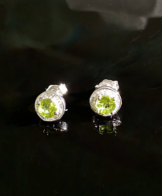 August Earrings - Peridot #2430