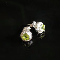 August Earrings - Peridot #2430