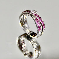 Pink Sapphire Diamond Ring #1675