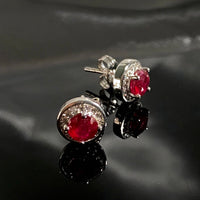 July Earrings - Ruby #2436