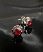 July Earrings - Ruby #2436