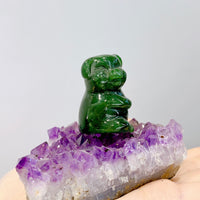 Amethyst Display with Jade Pig #2332