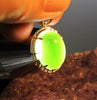 18k Siberian Jade Cabochon Pendant (Large) #1679