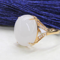 Top Grade White Jade Ring #1907