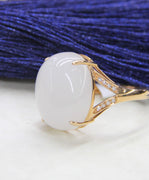 Top Grade White Jade Ring #1907