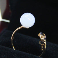 18K White Jade Ring #1908