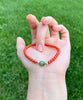 Carnelian and Chatoyant Jade Beaded Bracelet #2464