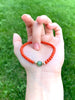 Carnelian and Chatoyant Jade Beaded Bracelet #2464