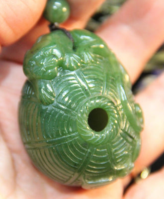 UNIQUE PALM STONE JADE PENDANT #1766