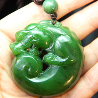 Jade PI Harmony Dragon Pendant #1305