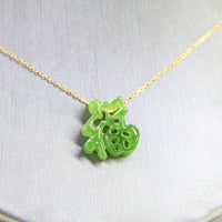 FU WORD APPLE GREEN PENDANT #1315