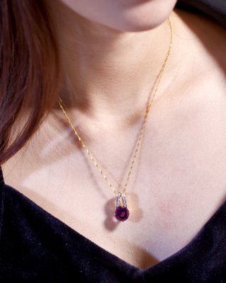 18K AMETHYST PENDANT #2049