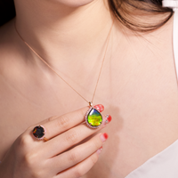 18k Waterdrop Ammolite Pendant #2175