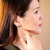 10mm Classic Jade Earrings #1075