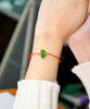 Butterfly Red Cord Jade Bracelet #2264