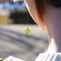 SIBERIAN JADE LONG CHAIN EARRINGS #1306