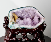 AMETHYST WITH CALCITE DISPLAY 2.06 LB #1984