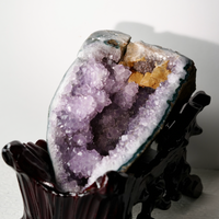 AMETHYST WITH CALCITE DISPLAY 2.06 LB #1984