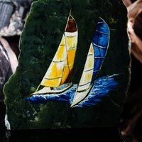 Oil Painting on Jade Stone #OIL006