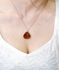 18k Heart Shaped Ammolite Pendant #1973