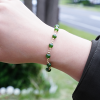 6mm Polar Jade Starry Beaded Bracelet #2402