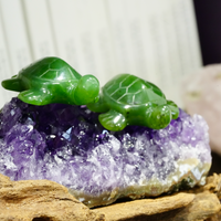 Hand Carved Jade Animals - Turtles #2309